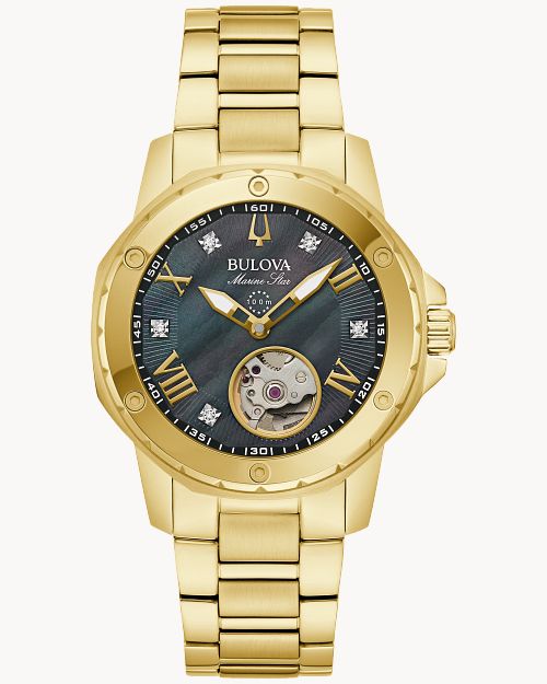Bulova marine star 2025 silver and gold
